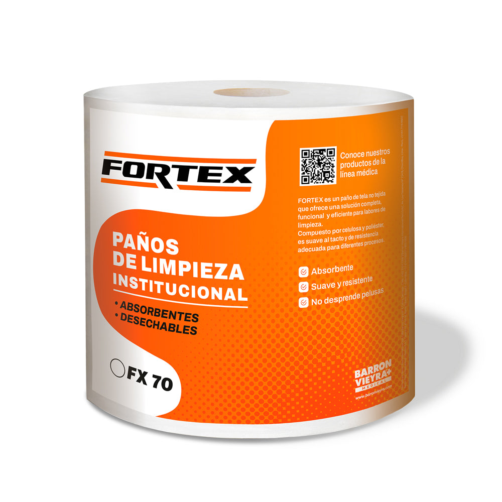Paño absorbente clínico Fortex FX-70 de tela no tejida de celulosa y poliéster