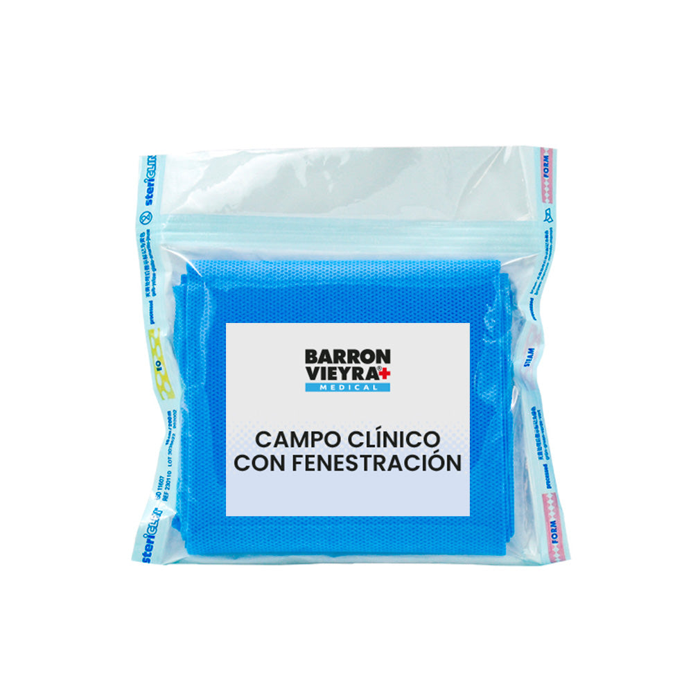 Campo clínico con fenestración Barron Vieyra en empaque unitario grado médico